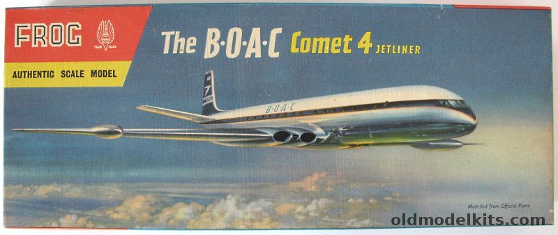 Frog 1/96 BOAC Comet 4 Jetliner, 356P plastic model kit